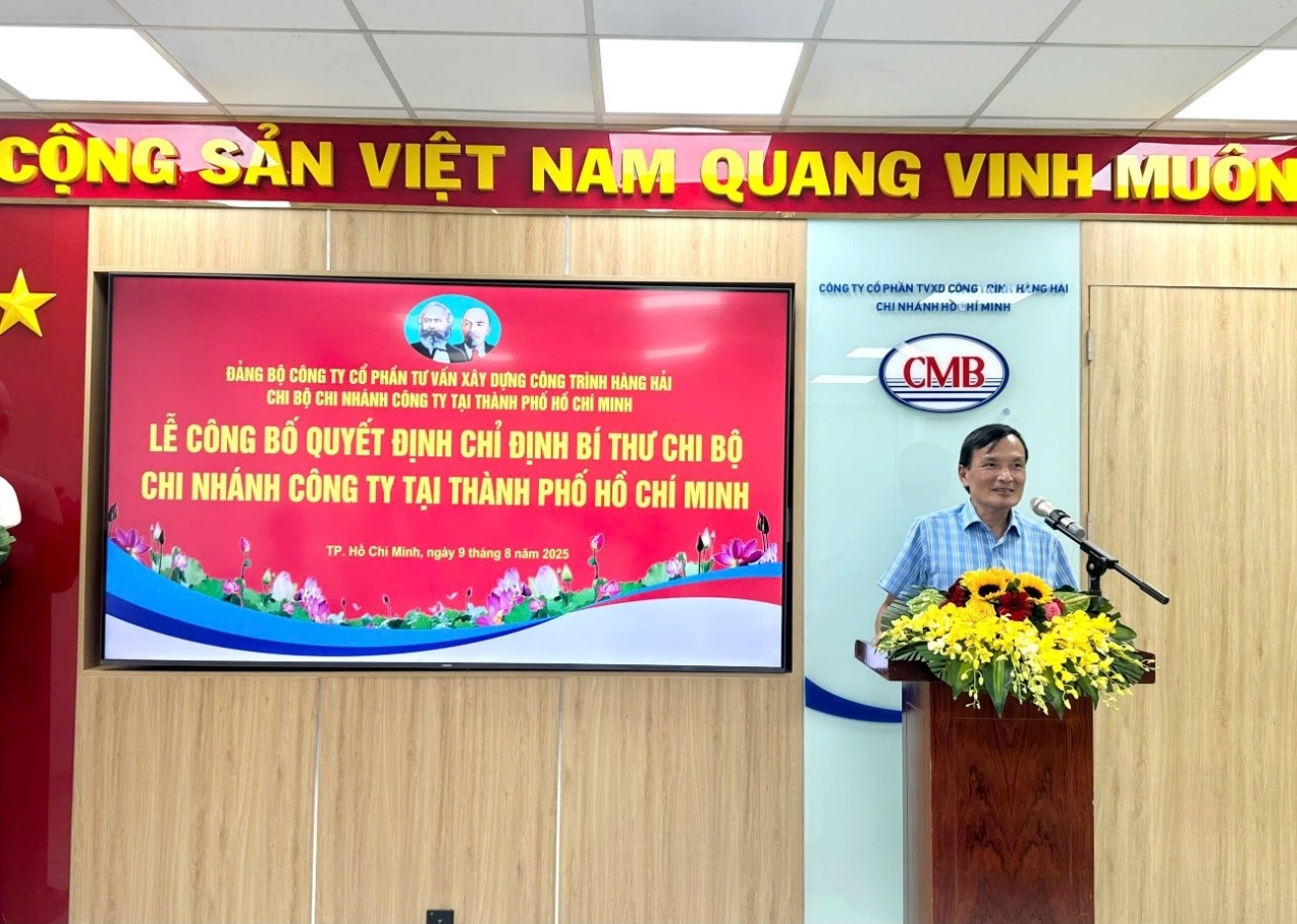 LỄ CÔNG BỐ QUYẾT ĐỊNH CHỈ ĐỊNH BÍ THƯ CHI BỘ CHI NHÁNH CMB TẠI THÀNH PHỐ HỒ CHÍ MINH