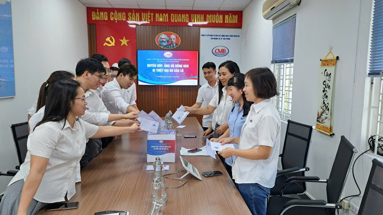 CMB – TỔ CHỨC QUYÊN GÓP, ỦNG HỘ ĐỒNG BÀO BỊ THIỆT HẠI DO BÃO LŨ