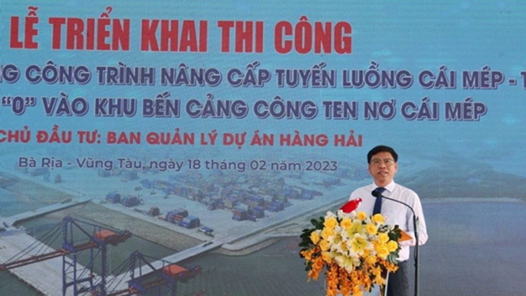 TRIỂN KHAI THI CÔNG DỰ ÁN ĐẦU TƯ XÂY DỰNG CÔNG TRÌNH NÂNG CẤP TUYẾN LUỒNG CÁI MÉP – THỊ VẢI TỪ PHAO SỐ “0” VÀO KHU BẾN CẢNG CONTAINER CÁI MÉP