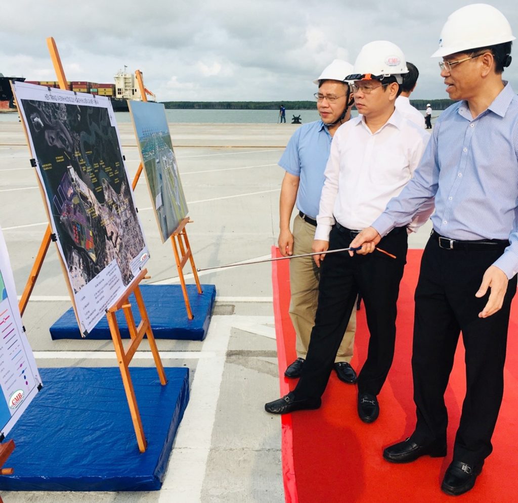 CMB tham gia đoàn công tác của Bộ GTVT, Cục Hàng hải Việt Nam tháp tùng Thủ tướng Chính phủ thăm, kiểm tra cụm cảng nước sâu tại Cái Mép – Thị Vải