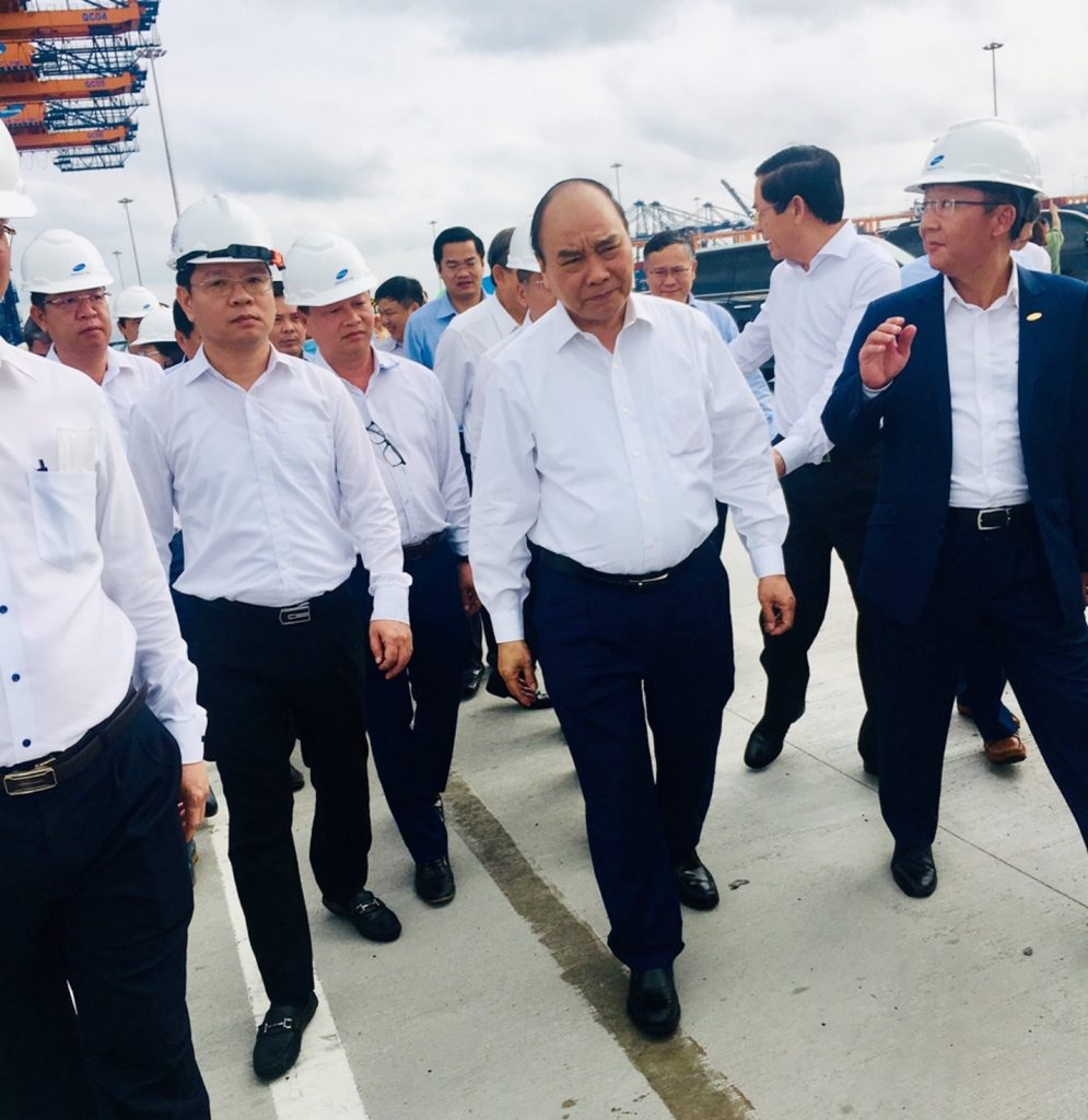 CMB tham gia đoàn công tác của Bộ GTVT, Cục Hàng hải Việt Nam tháp tùng Thủ tướng Chính phủ thăm, kiểm tra cụm cảng nước sâu tại Cái Mép – Thị Vải